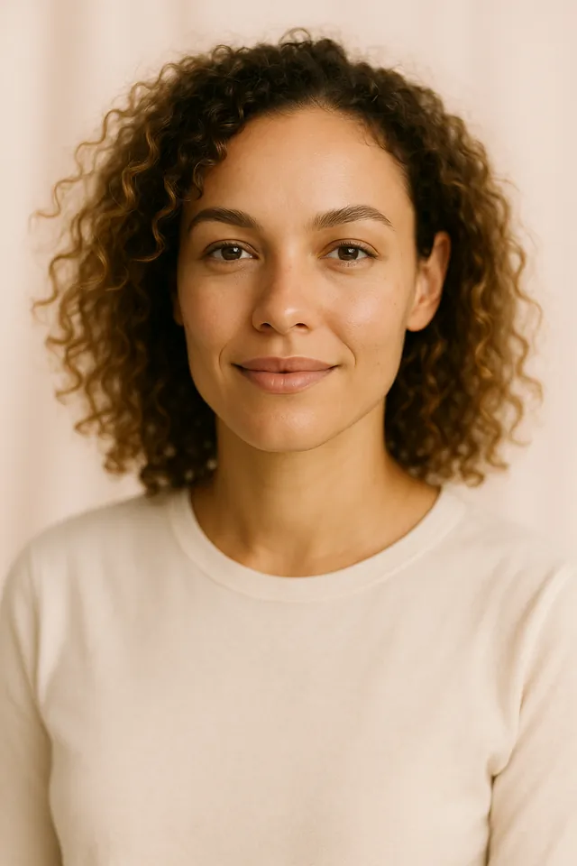 A confident young woman in soft natural light